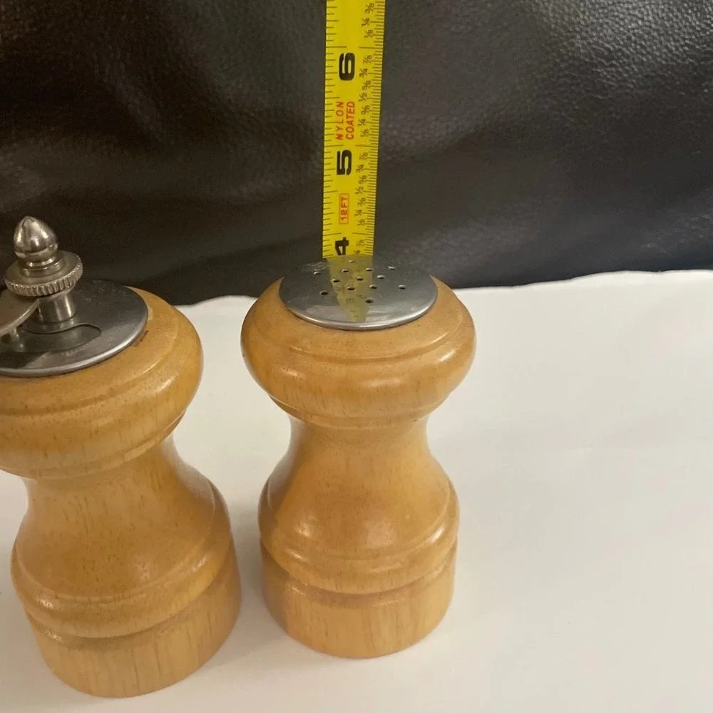 Wooden Salt Pepper Grinder Set Manual Adjustable Grinding Kitchen‎ Tool